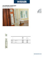 Thumbnail for Literature PDF Weiser Spec Sheet COLONNADE Handleset